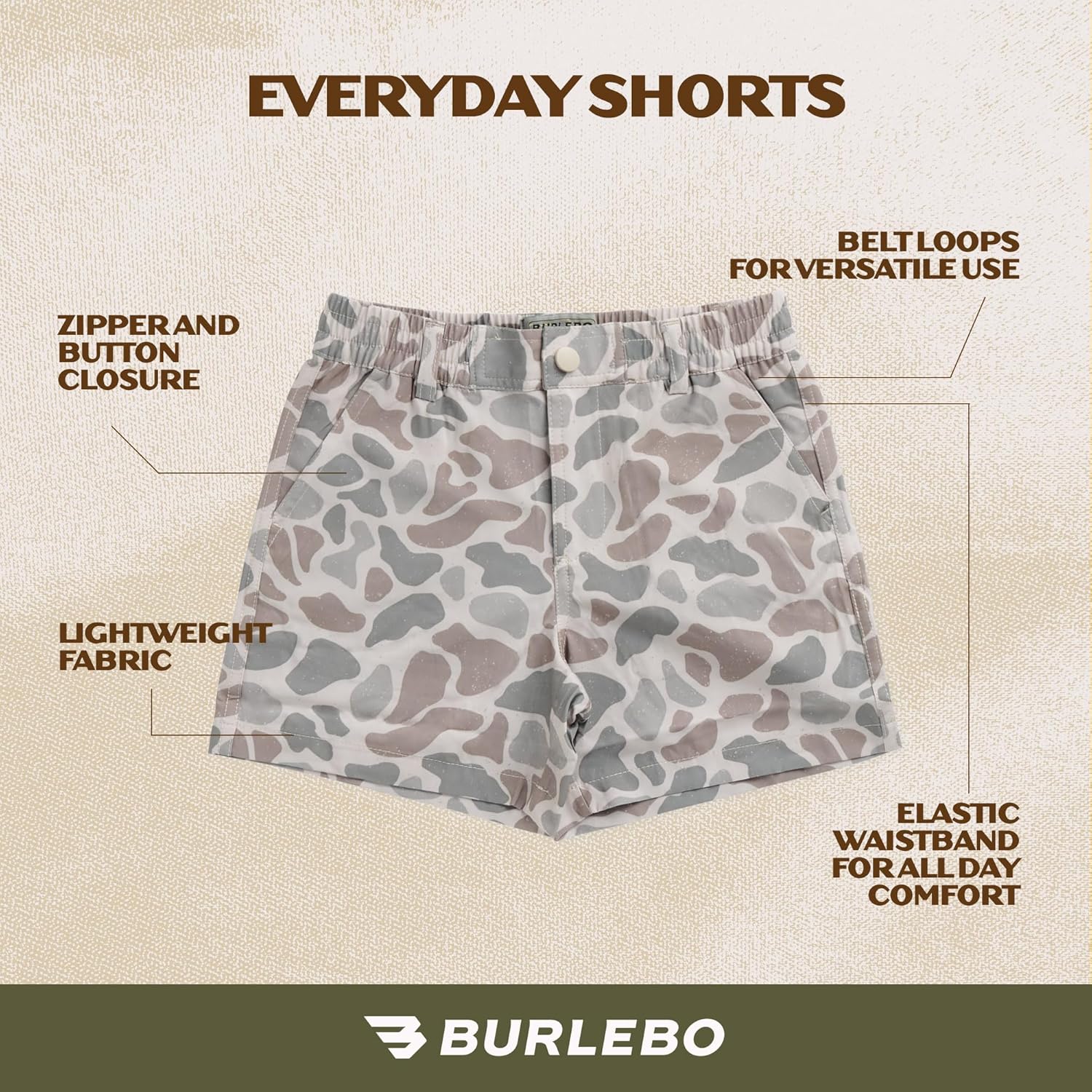 Burlebo Men’s Everyday Shorts – Lightweight Casual Shorts with Stretch Fabric and Functional Pockets - Image 5