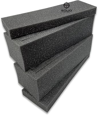 Solid Tactical Ammo box foam insert for 30 cal m19a1 or 50 cal m2a1 metal ammo box customizable storage foam liner for magazines, gun, pistol, cigars, VR headset or other valuable