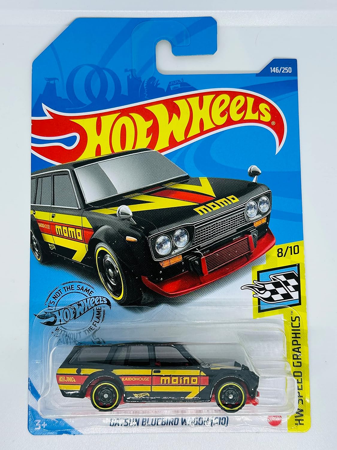 Hot Wheels - Datsun Bluebird Wagon 510 - Black - Momo - HW Speed Graphics 8/10-146/250
