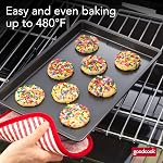 GoodCook PRO Plaque de cuisson moyenne Pan Non Stick Warp & Construction en acier au carbone sans rayure pour four à cuisson uniforme sans danger jusqu'à 480°F, 10 x 15-Inch, gris