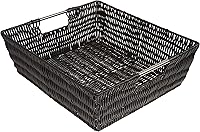 Vista 13 de Whitmor 6500-2712-BLK Rattique Canasta Negra Pequeña para Estante