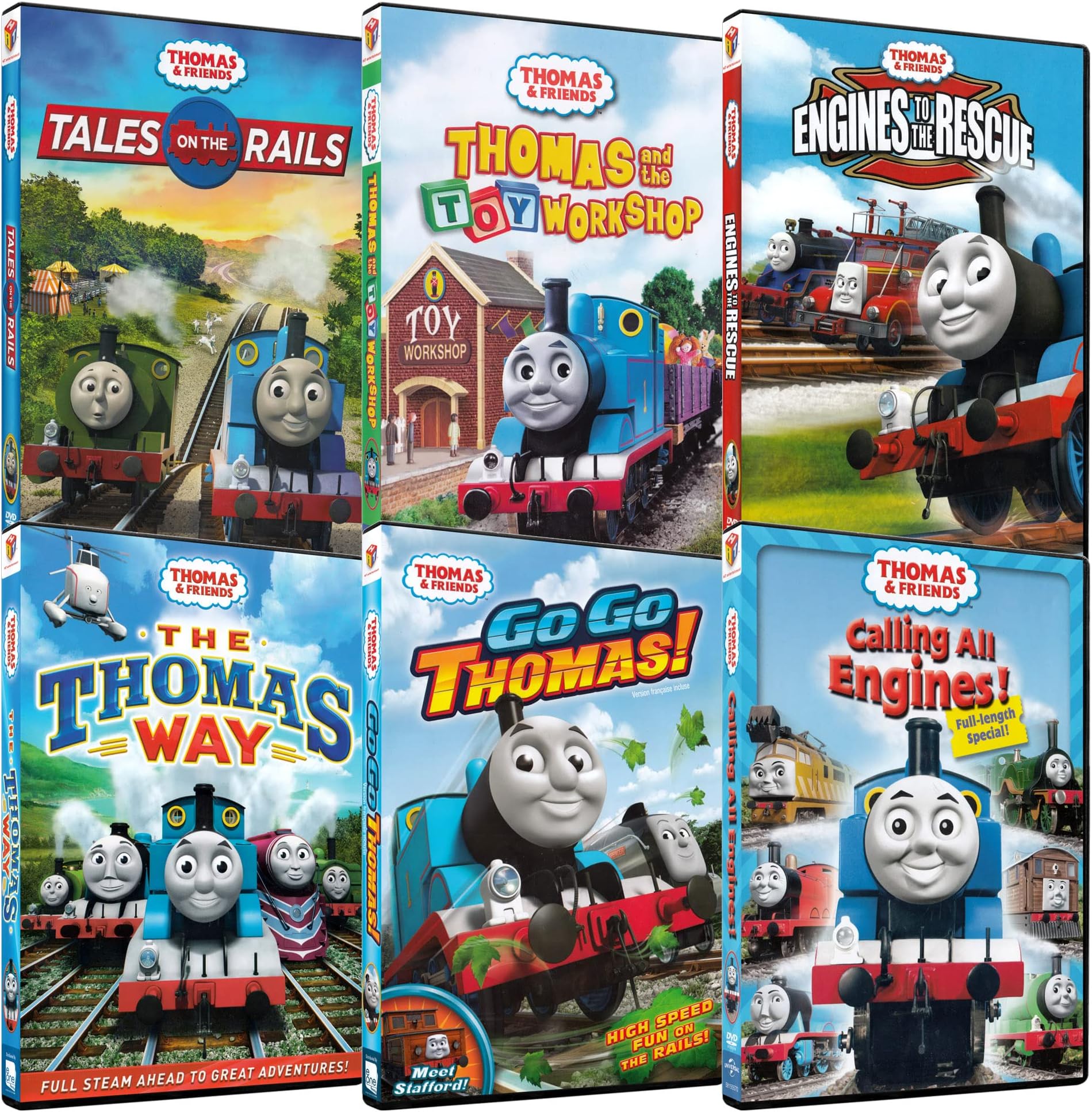 Tales On The Rails / Thomas and the Toy Workshop / Engines to the Rescue / The Thomas Way / Go Go Thomas / Calling All Engines (6-Pack)