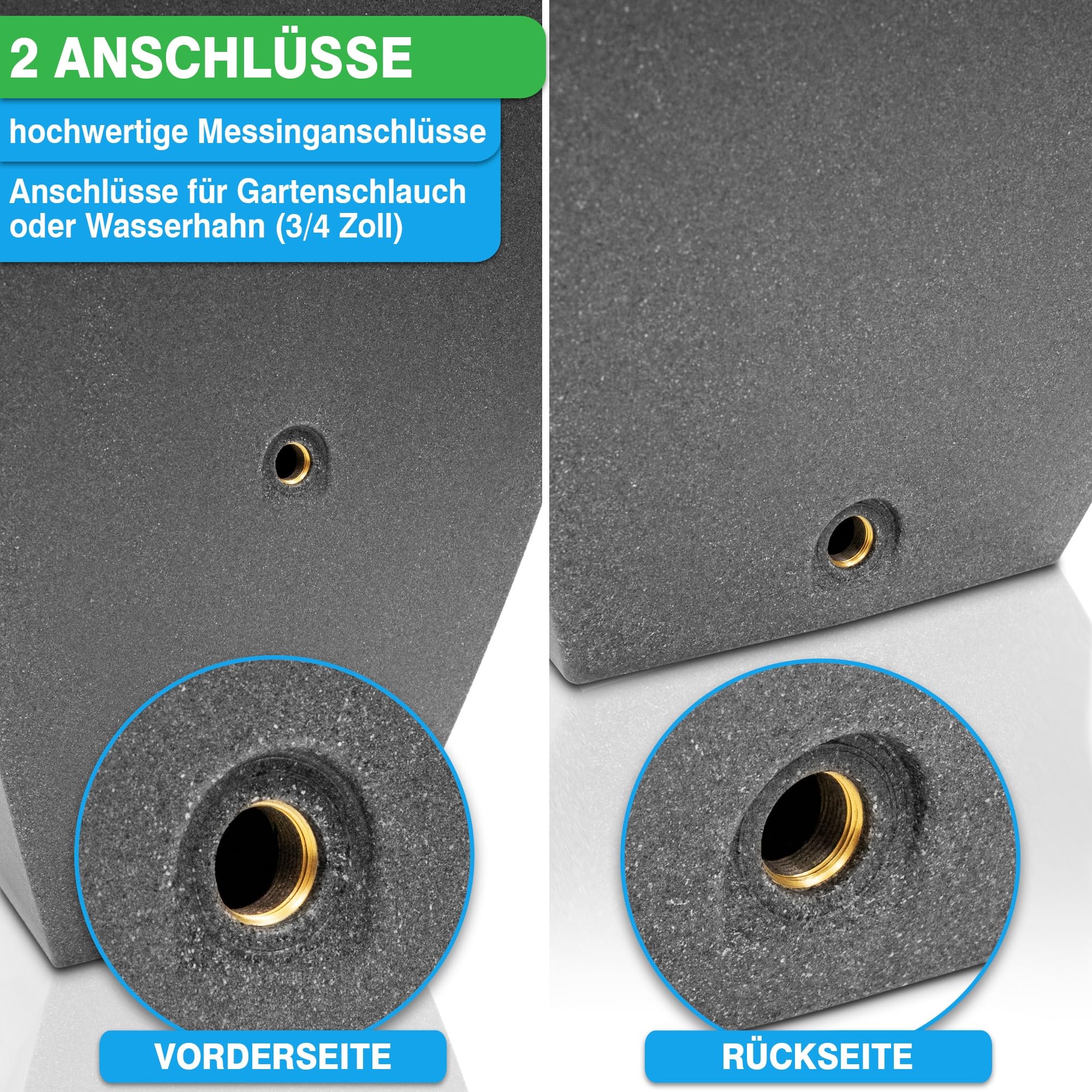 YourCasa Regentonne 100L [PureFlow] Wasserfass mit Metallgewinde & Filterkorb - Regenfass Frostsicher aus Kunststoff - Regenwassertonne - Regenwassertank Garten Wassertank Wassertonne (Anthrazit)