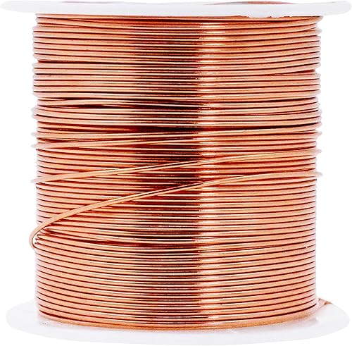 Vista 195 de Mandala Crafts Alambre de aluminio anodizado de calibre 8 para hacer joyas, alambre neutro flexible de color de 128 pies, flexible y flexible