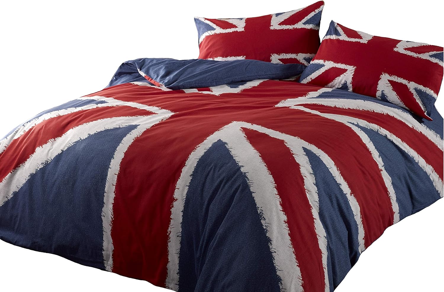 Bedding Heaven® UNION JACK DUVET COVER. KING SIZE Red, White and Blue