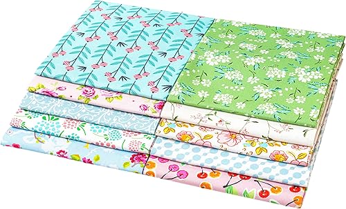 Vista 21 de Craftido -25 opciones: 100 % algodón, 10 cuartos gruesos de 18 x 21 pulgadas, peso mediano de 5.2 onzas, algodón suave para acolchar, proyectos