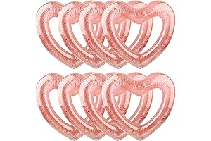 8 Pack Inflatable Heart Swim Rings Float for Pool