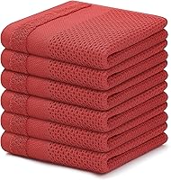 Vista 27 de Homaxy Juego de toallas de cocina y paños de cocina, 12 x 12 y 13 x 28 pulgadas, juego de 8 toallas de cocina 100% algodón, de tejido gofre, súper