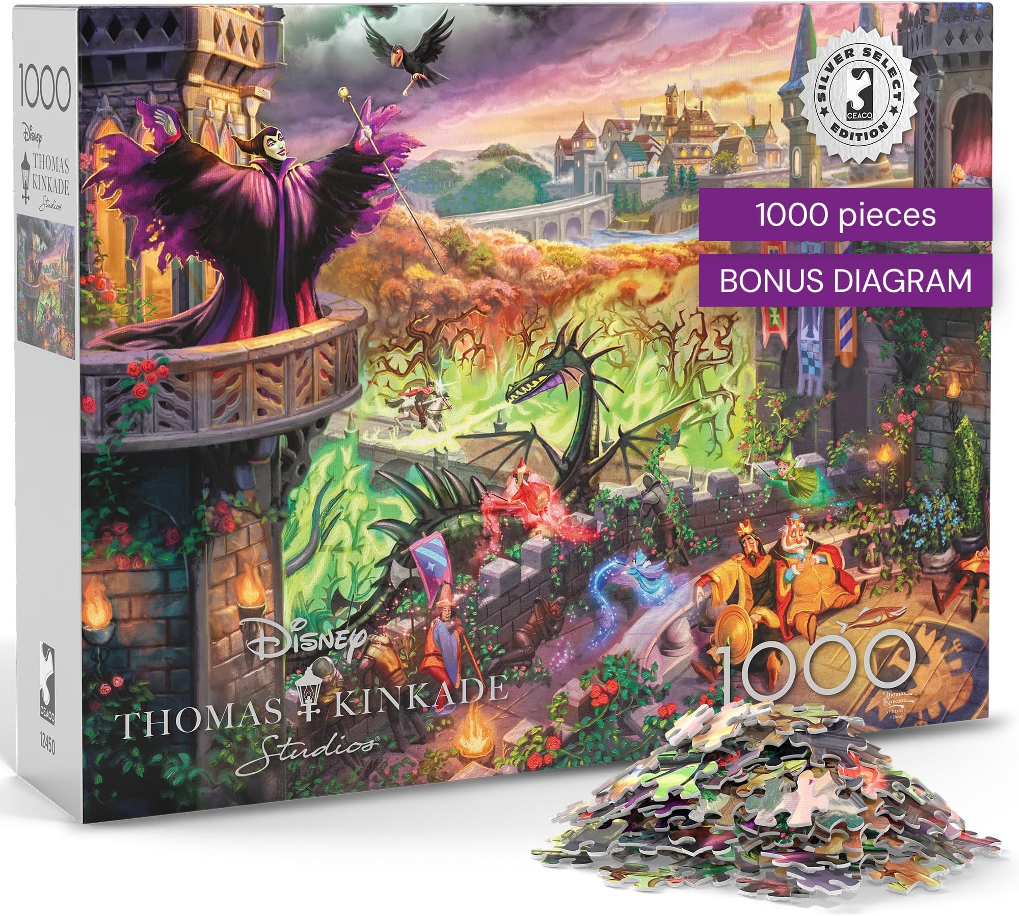 Silver Select - Disney - Thomas Kinkade - Maleficent - 1000 Piece Jigsaw Puzzle