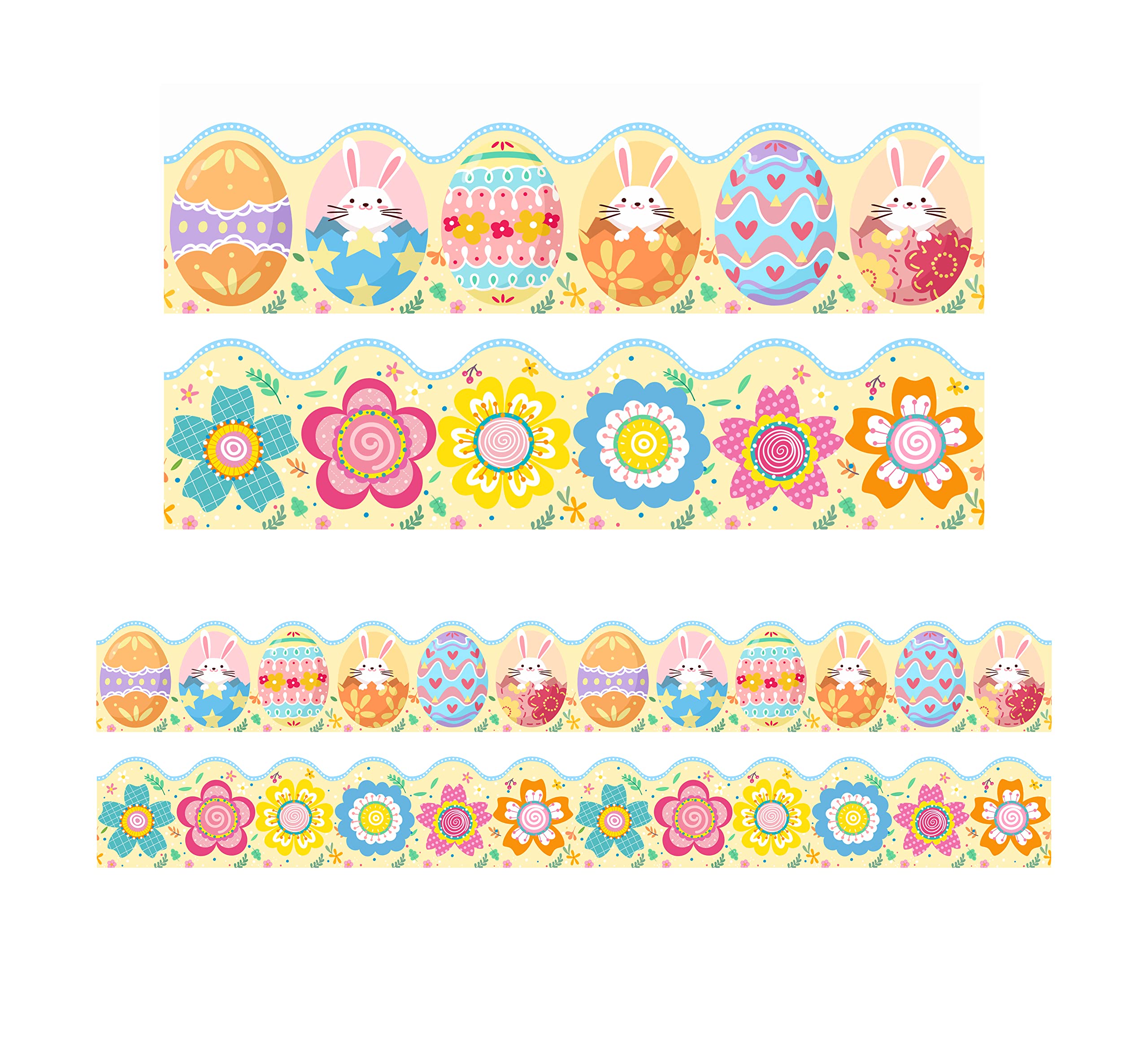 Buy Easter Bulletin Board Borders 60 Pieces Easter Egg Spring Flowers