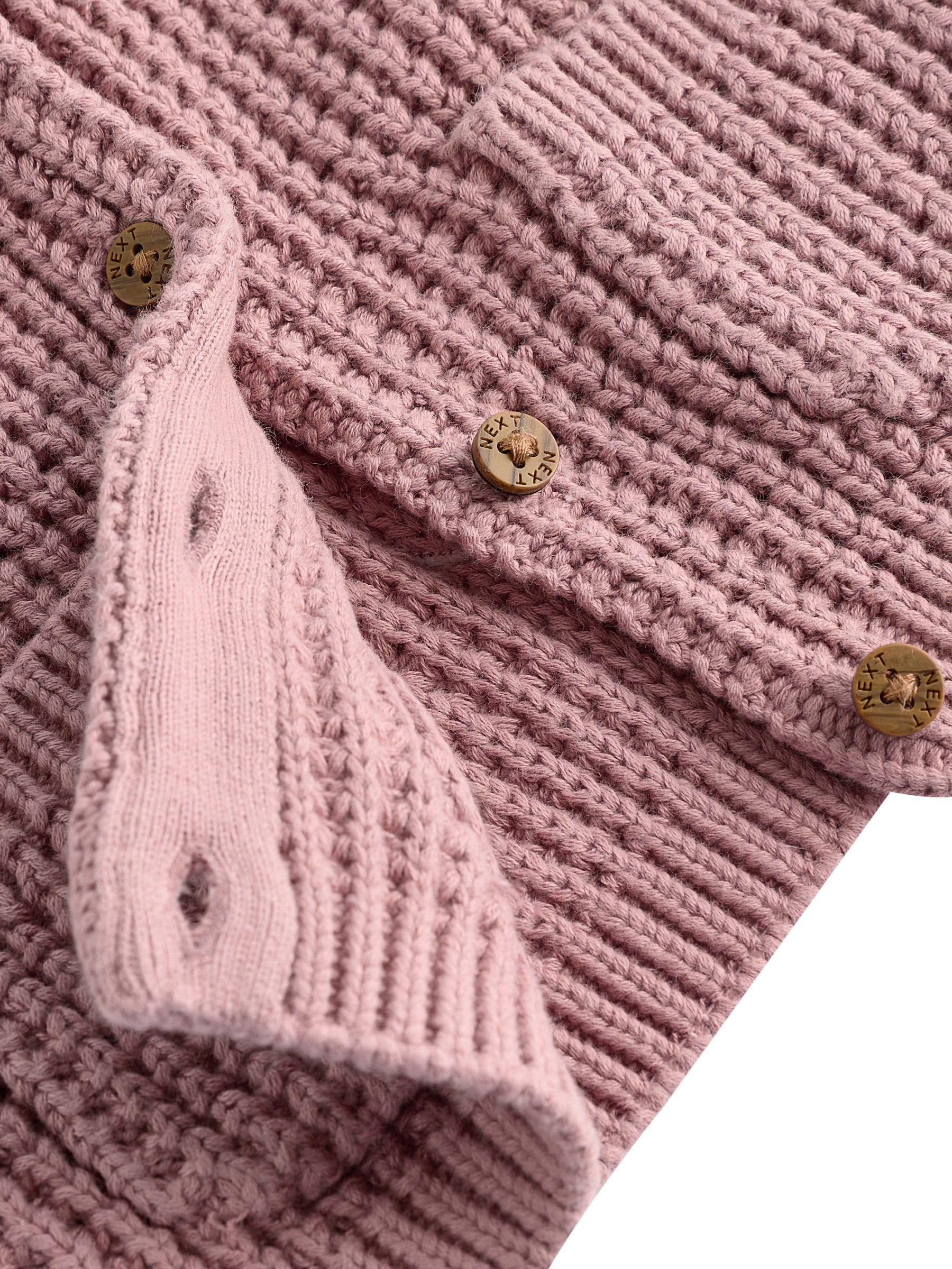 NEXT Bébé Fille Cardigan en Maille pour bébé avec Inscription brodée au Dos