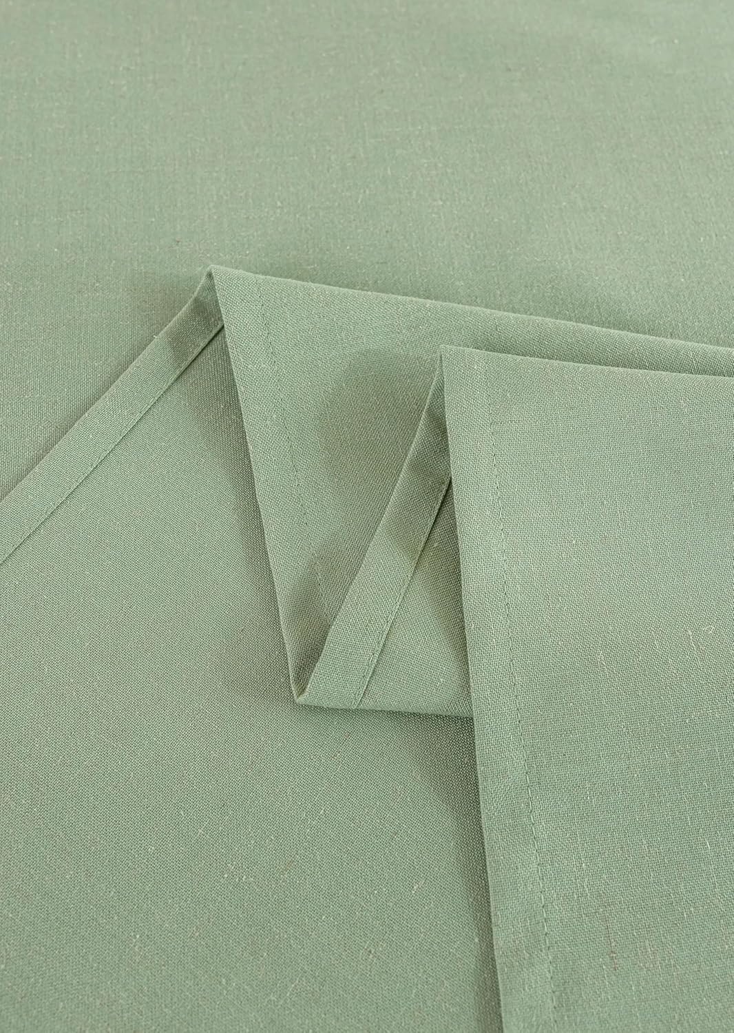 Sage Green Linen Table Cloths for 6 Foot Rectangle Tables Farmhouse Neutral Tablecloth Rectangular Kitchen Decoration Dining Table Cover Washable Water Resistant 60x102