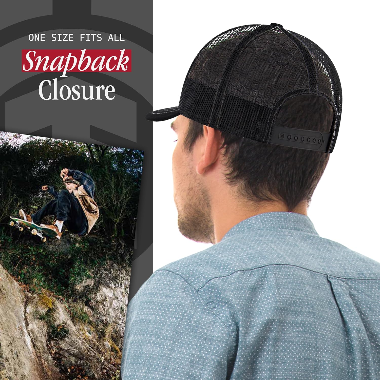 Element Unisex-Adult Trucker Hat, Adult Baseball Cap with Curved Brim - Image 4