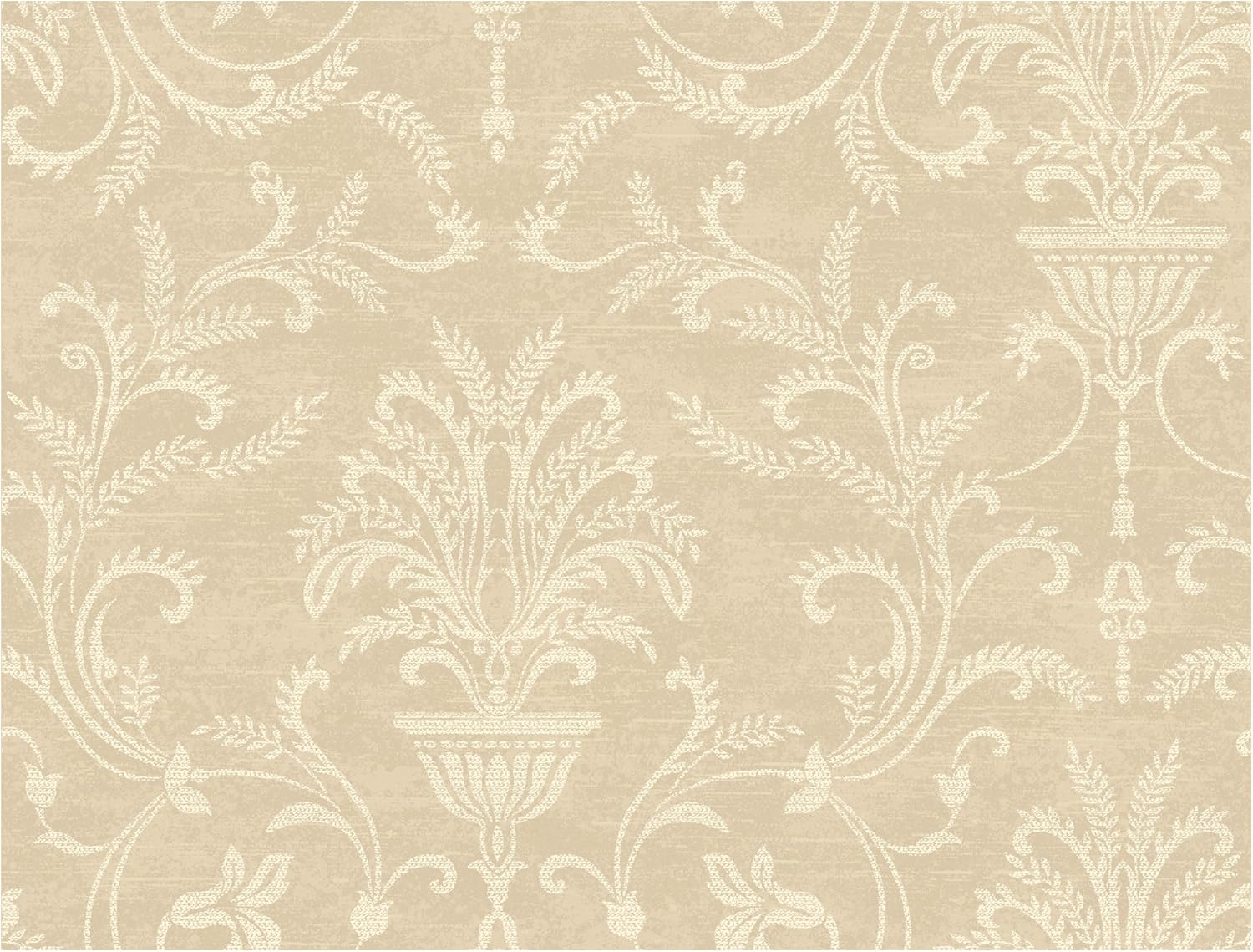 York Wallcoverings PC8996 Heritage Home Neoclassic Damask Wallpaper, Smoky Black/Graphite/Pearled Gold Metallic