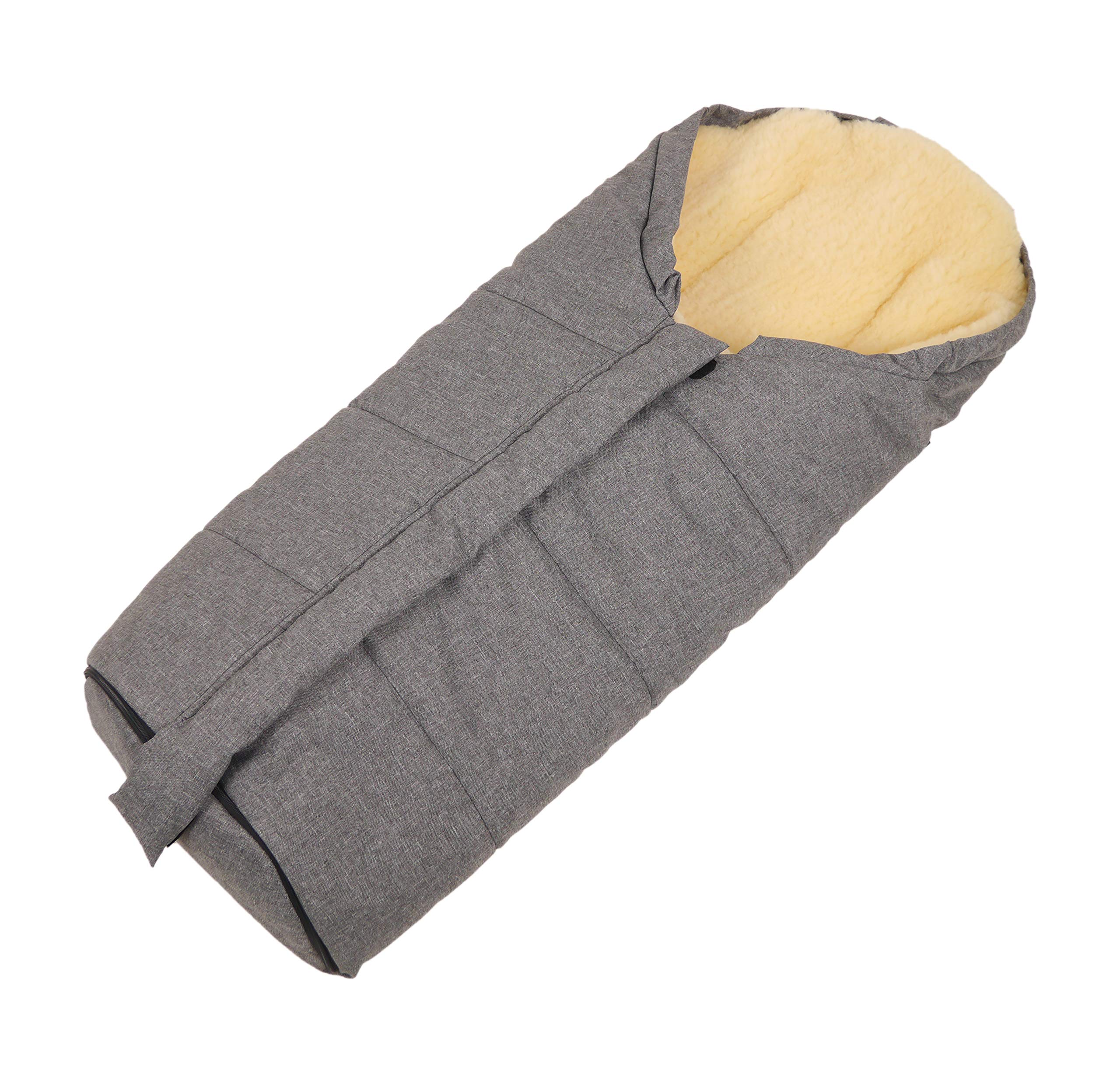 Kaiser 6721270 - Sacco coprigambe per passeggino X-Large, grigio