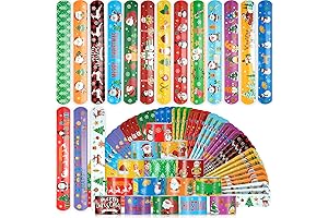 48Pcs Christmas Slap Bracelets: Goodies for Class, Parties, and Gift-Giving