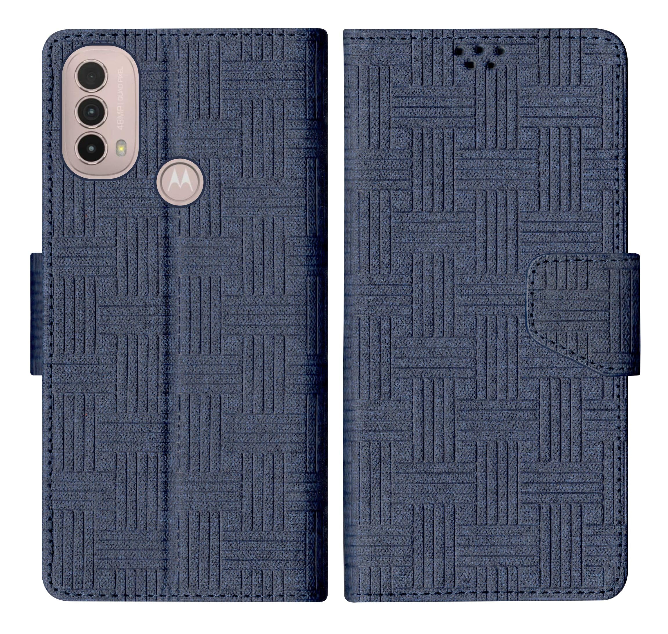 SBMS Motorola Moto E40 Flip Cover Back Cover Case with Magnatic Closure | Inbuilt Stand | Card & Money Pocket (Mat Blue) (B0CCMBYTH2) Amazon Price History, Amazon Price Tracker