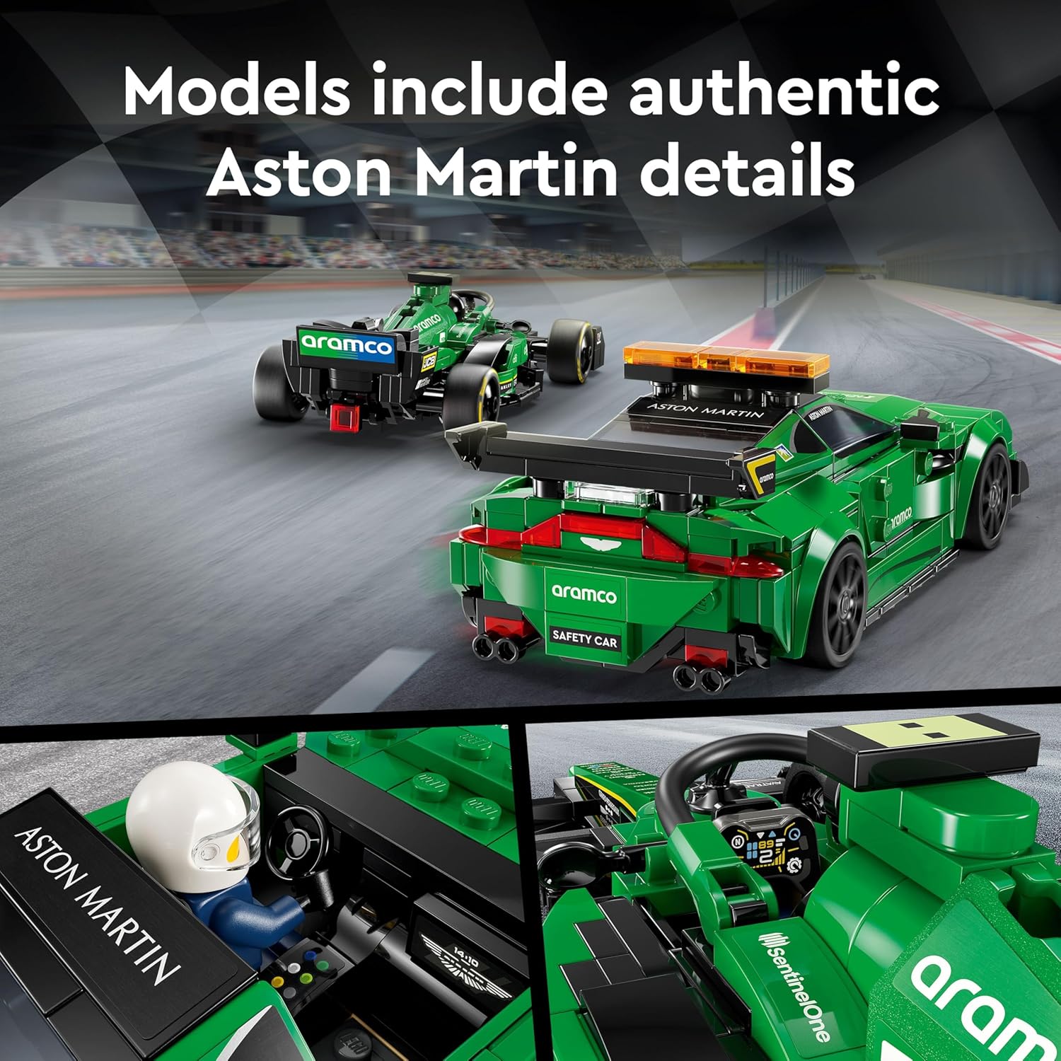Lego 76925 Speed Champions Aston Martin Safety Car and AMR23