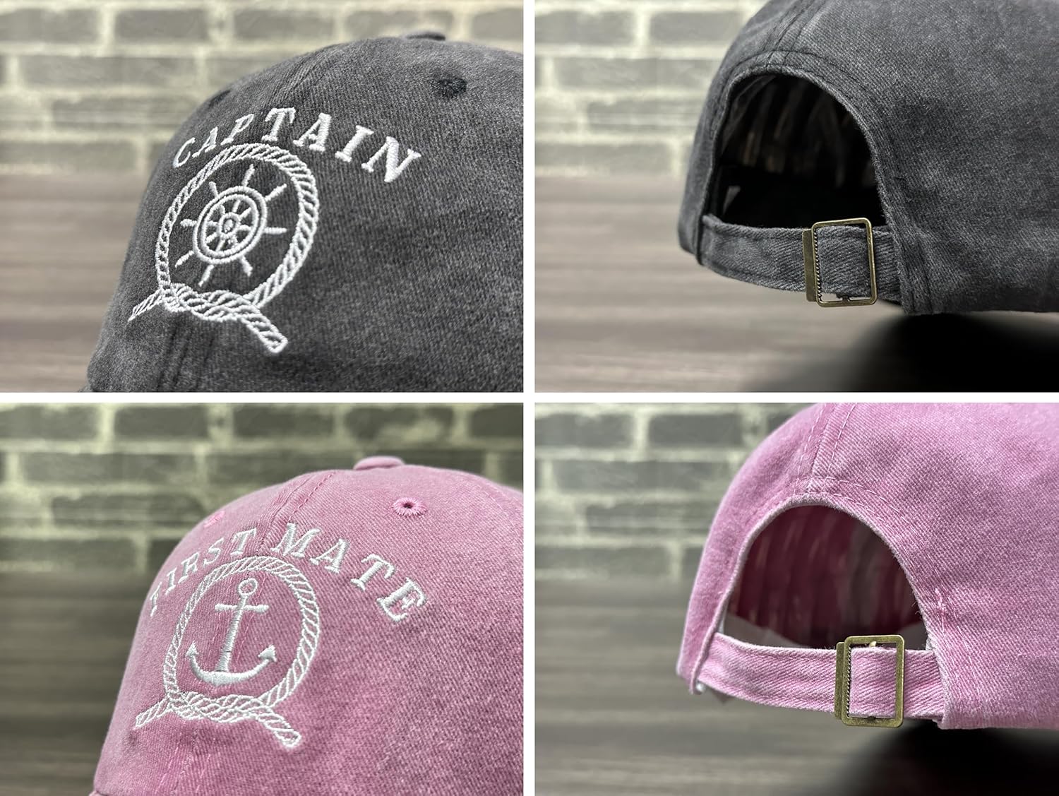 Embroidered Matching Hats for Bride Groom Hubby Wifey Grandma Grandpa Unccle Auntie Mom Men and Women - Image 4