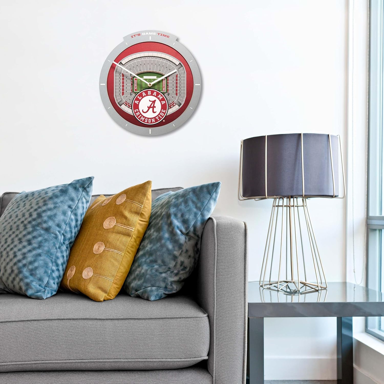 YouTheFan NCAA Alabama Crimson Tide 3D StadiumView Clock