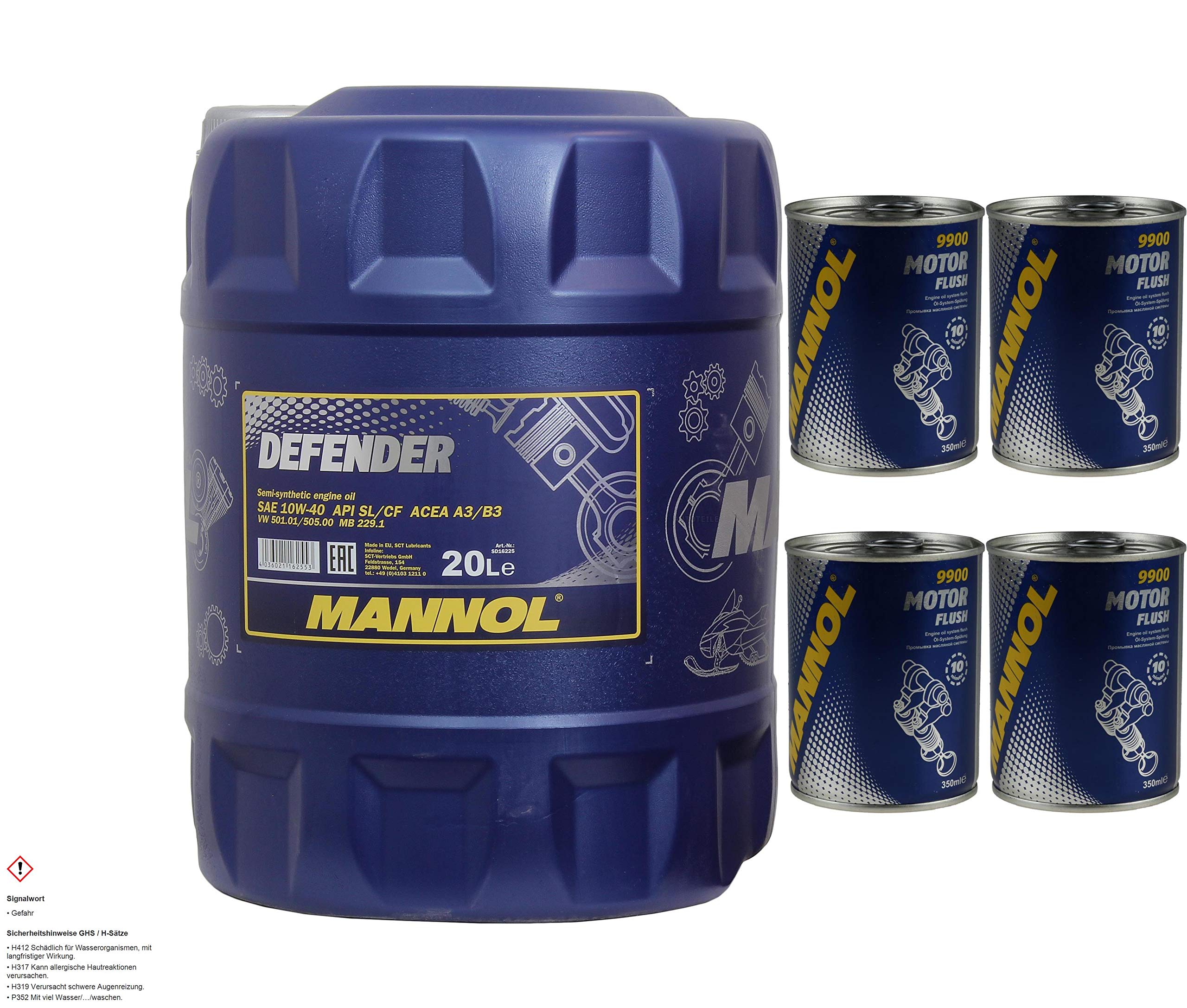 Mannol Defender 10W-40 API SL/CF Aceite MN7507-20 20 de 20 L