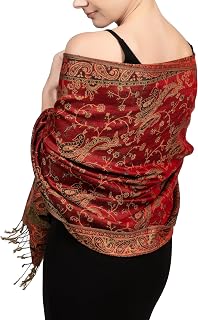 Achillea Reversible Paisley Pashmina Fringes