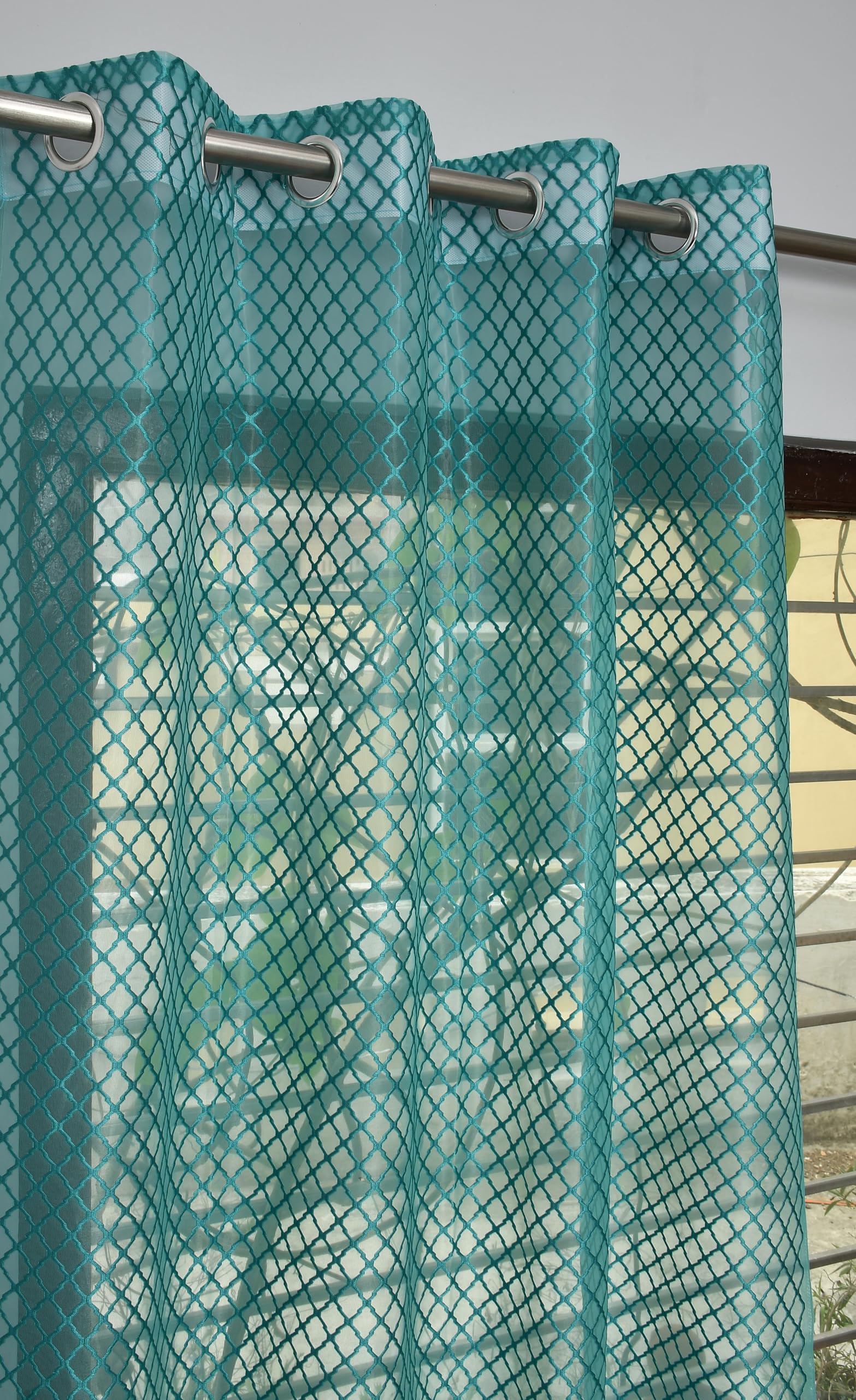 Galaxy Home Decor Premium Sheer Transparent Net Fabric Curtains