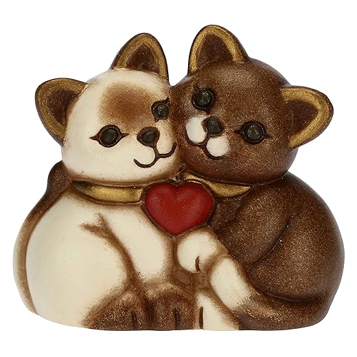 THUN - Pair of Kittens with Heart - Wedding Favors - Ceremony Line - Mini Size - Ceramic