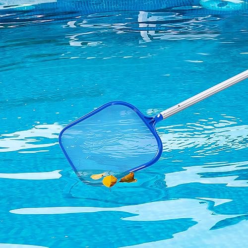Miniatura 29 de Skimmer - Red de piscina con poste, 4 secciones, poste telescópico ajustable de 26.4 a 66.5 pulgadas de grosor y red de malla fina, redes de piscina
