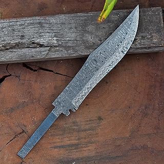 13 Inches, Hand Forged Damascus Steel Blank Blade, Bowie Knife For Knife Making Supplies - Unique Blades