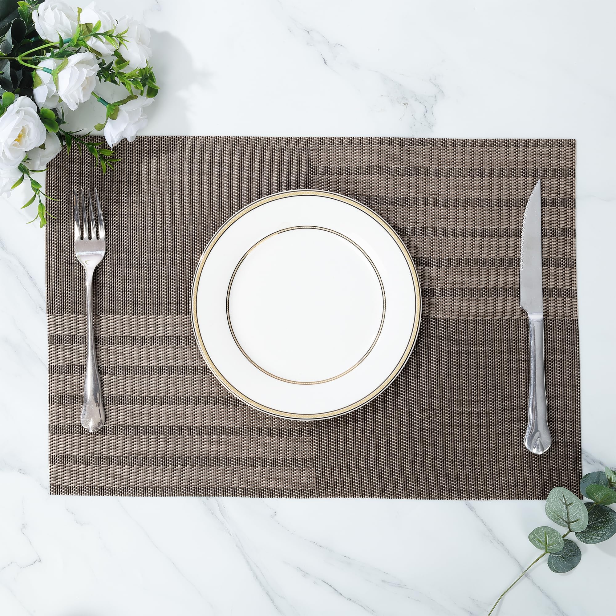 fanquare Placemats Set of 6, Washable Non-slip Heat Resistant Place Mat - Image 2