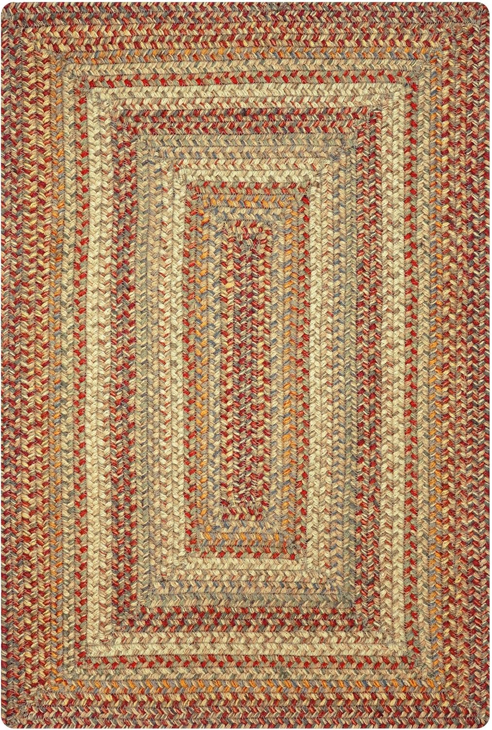 Harvest Jute Bathroom Rug Brown 20x30 - Small Multi Color Braided Rugs for Country Primitive Home Decor, Reversible, No Shed Jute for Easy Maintenance