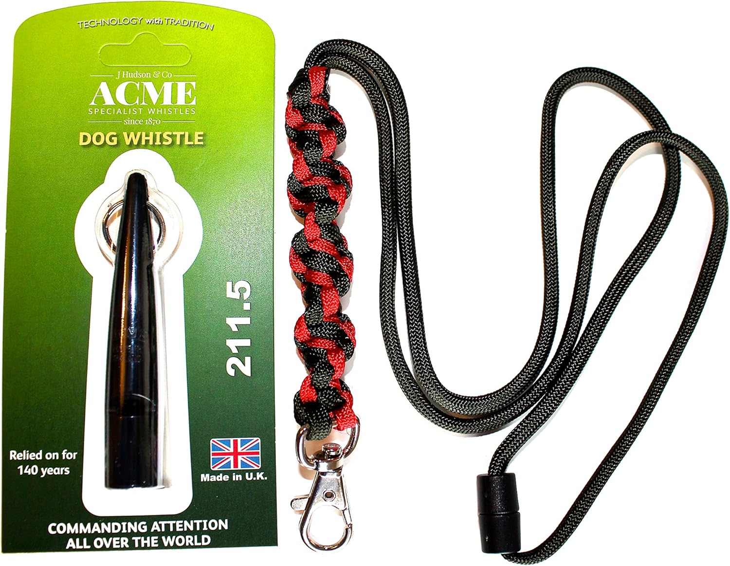 Dog & Field 211.5 Acme Dog Training Whistle and Lanyard Combo 4 Whistle