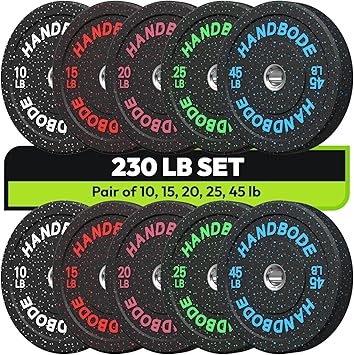 2-Inch Olympic Bumper Plates Set for Weight Lifting