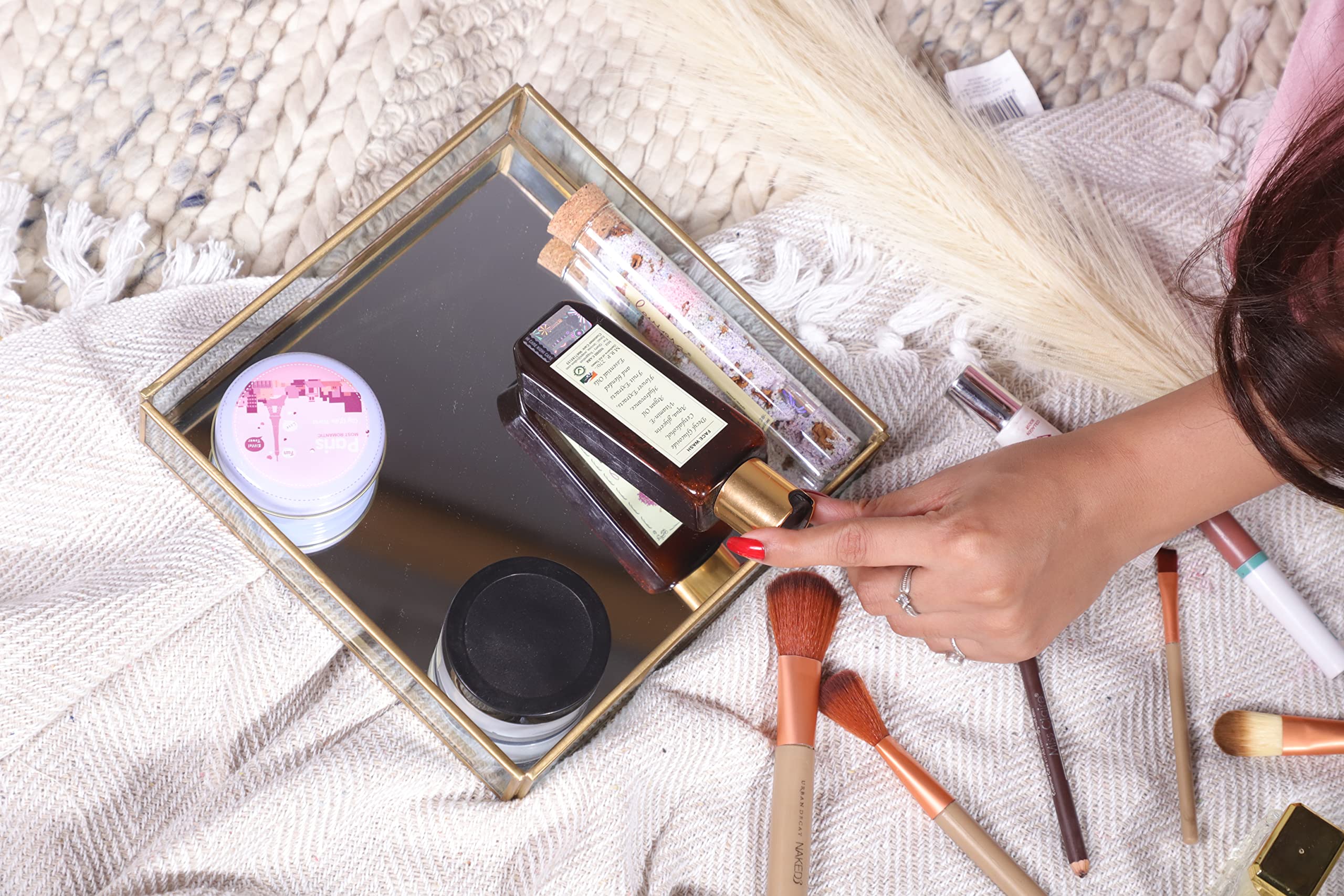 See full amazon price history chart for Spaziomaker Collections Square Glass With Brass Rim Mirror Base Vanity Tray For Makeup, Home Decor, Jewellery Organizer - (Gold, Size15Cm X 15Cm X 3.8Cm, Medium) Spaziomaker Collections Square Glass With Brass Rim Mirror Base Vanity Tray For Makeup, Home Decor, Jewellery Organizer - (Gold, Size15Cm X 15Cm X 3.8Cm, Medium) (B09QL96R8K) Amazon Price History, Amazon Price Tracker