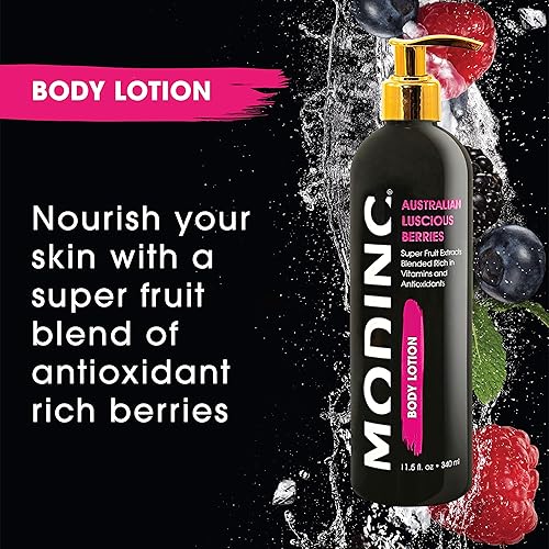 Miniatura 3 de Luscious Berries Loción corporal hidratante de lujo australiana formulada con antioxidantes, mezcla de hidratación para pieles sensibles, vegana,