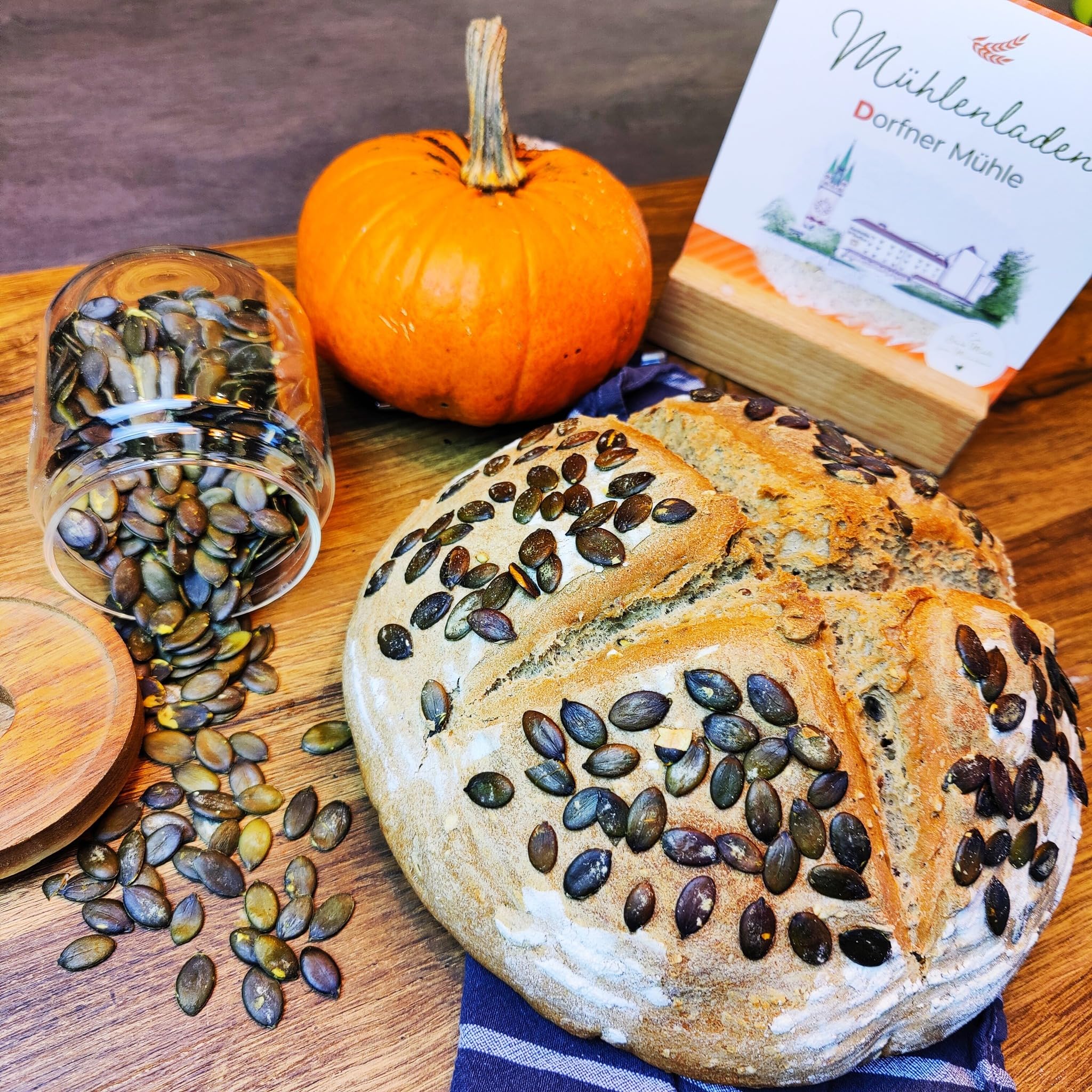 Brotbackmischungen Dorfner Mühle - Premiumset mit Samen und Körnern -14 Brote [7x1kg] - Handgemacht in Bayern seit Generationen