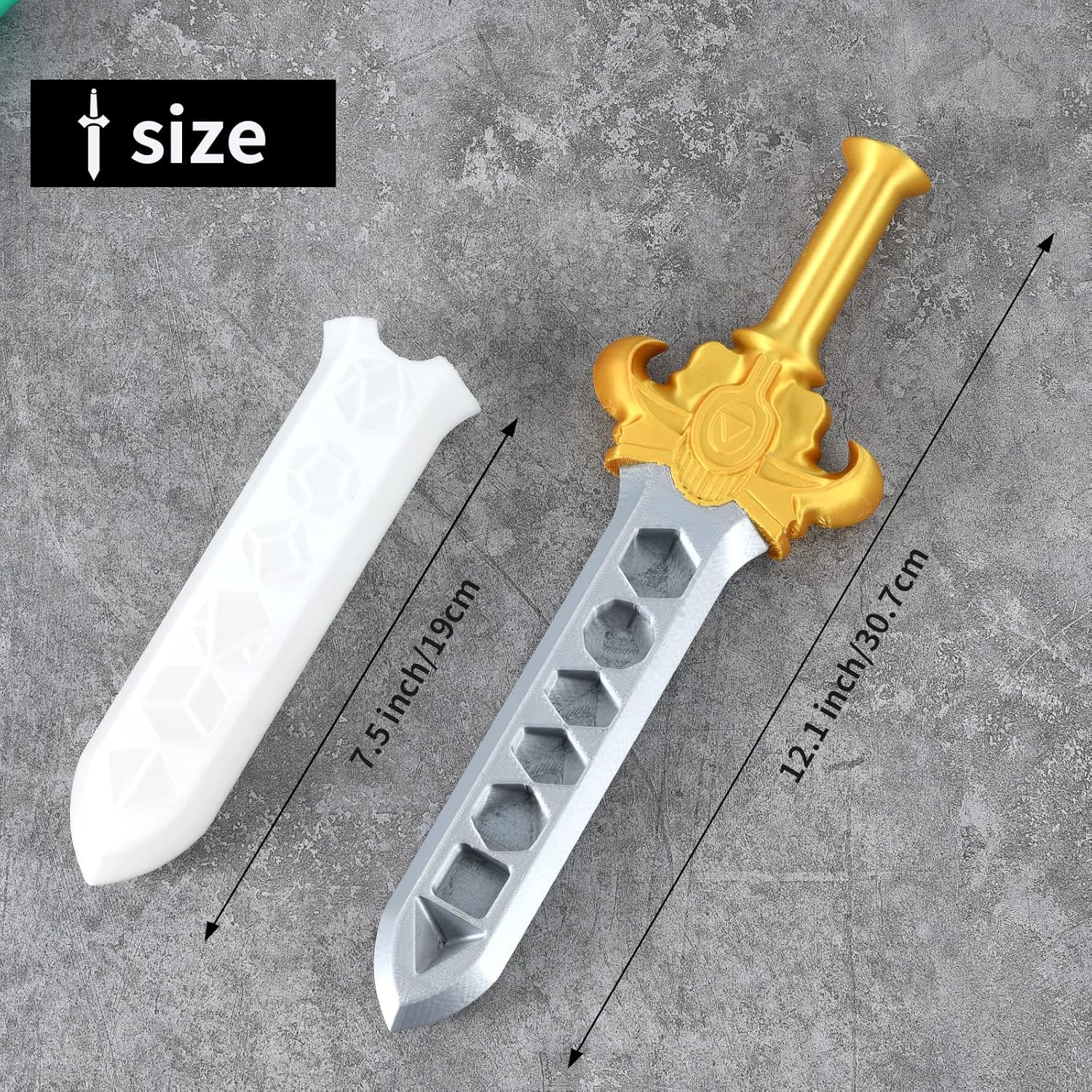 FLASHOWL Dice Dagger with 7PCS D20 Dice Dungeons and Dragons Dice Set