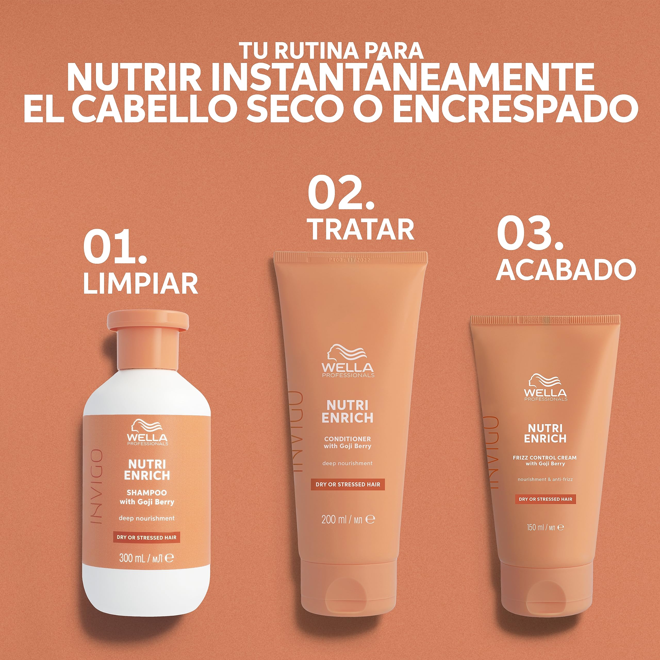 Wella Professionals Invigo Nutri-Enrich Línea de Cuidado Capilar, Nutrición e Hidratación Profunda al instante, Cabello Seco y Dañado