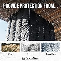 Vista 5 de CAPHAUS Láminas de plástico negro de 4 mil, 3 x 100 pies, resistente al agua, lona multiusos