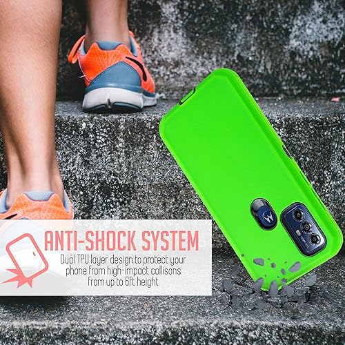 Miniatura 8 de Funda para Motorola Moto G Play (2023), Moto G Power (2022), con funda de clip para cinturón, protección de cuerpo completo resistente, protector de