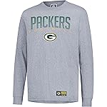 Ultra Game -NFL Green Bay Packers Men\'s Performance Long Sleeve Pullover Tee Shirt, Heather Grey19, M