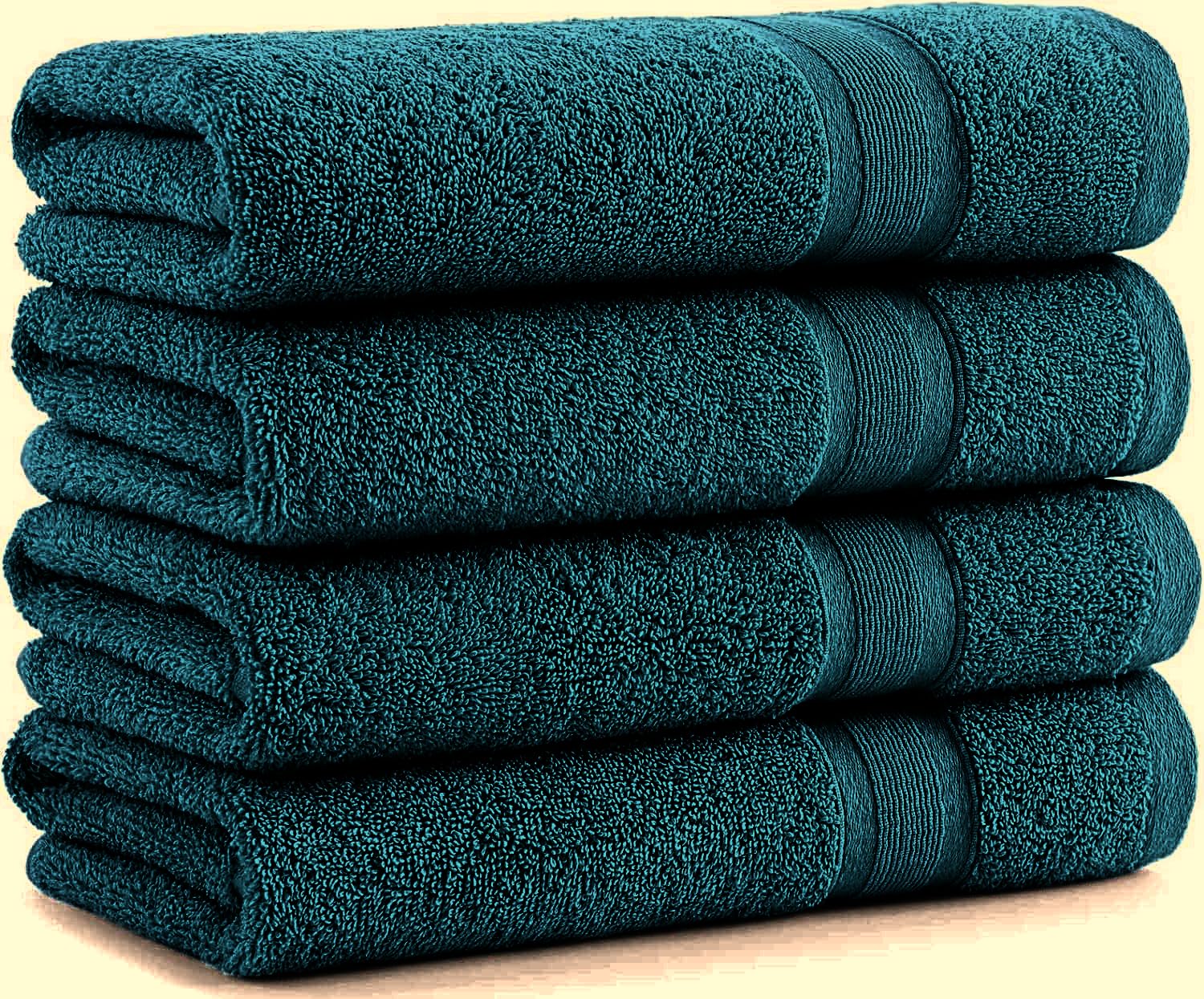 Textile Do 4 X Luxury Face Cloth Towel Set (30 x 30 cm-800 GSM) 100% Egyptian Cotton Wash Cloths Super Soft Flannels Face Cloths for Gym Spa Bathroom โ image 1