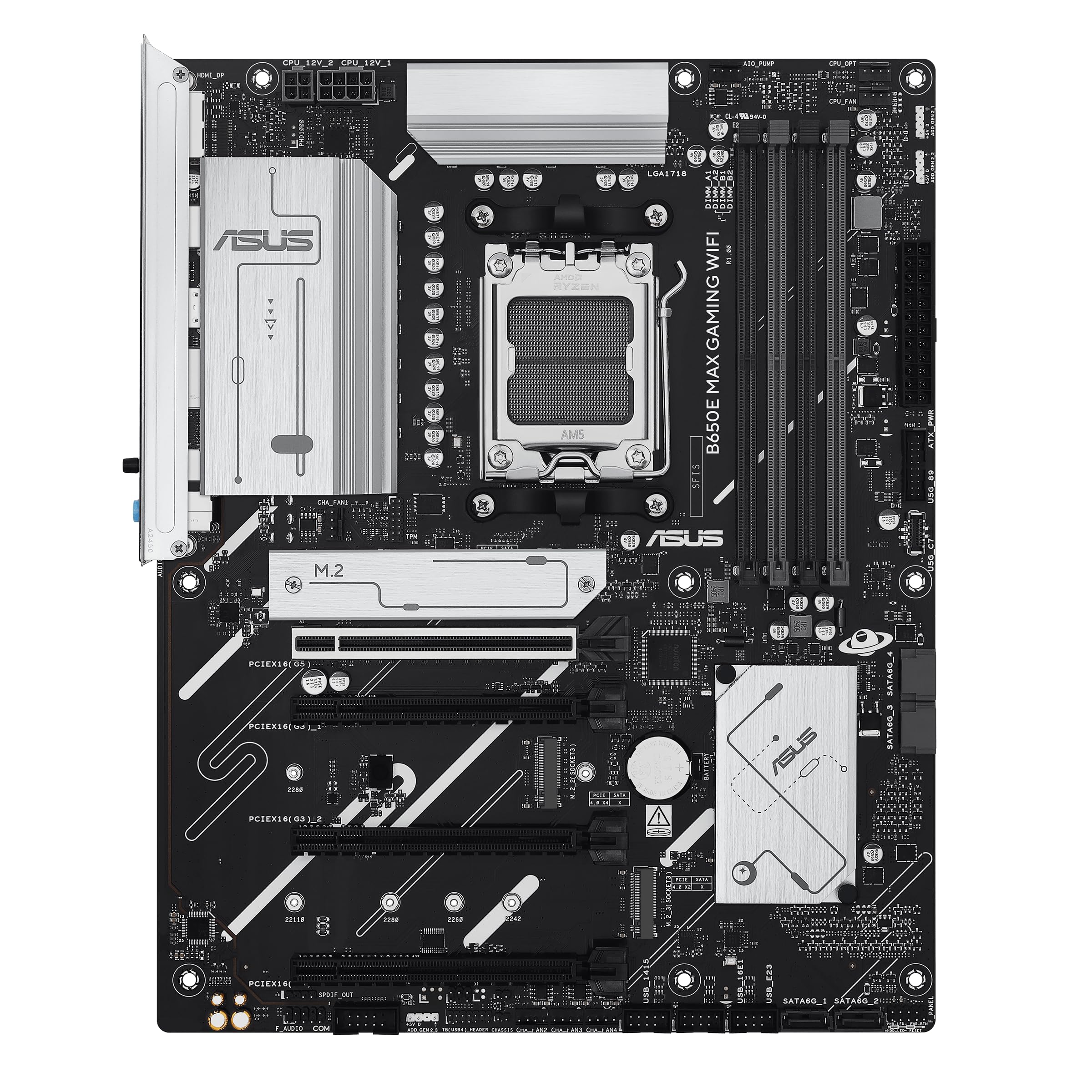 ASUS Prime B850-PLUS Gaming Mainboard Sockel AMD AM5, ATX (DDR5, PCIe 5.0, 3X M.2, WiFi 6E, DisplayPort, HDMI, BIOS Flashback, Aura Sync)