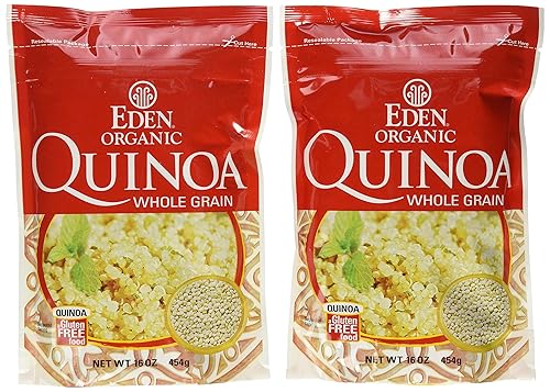 Eden Quinua orgánica, grano entero, bolsas de 16 onzas (paquete de 6)