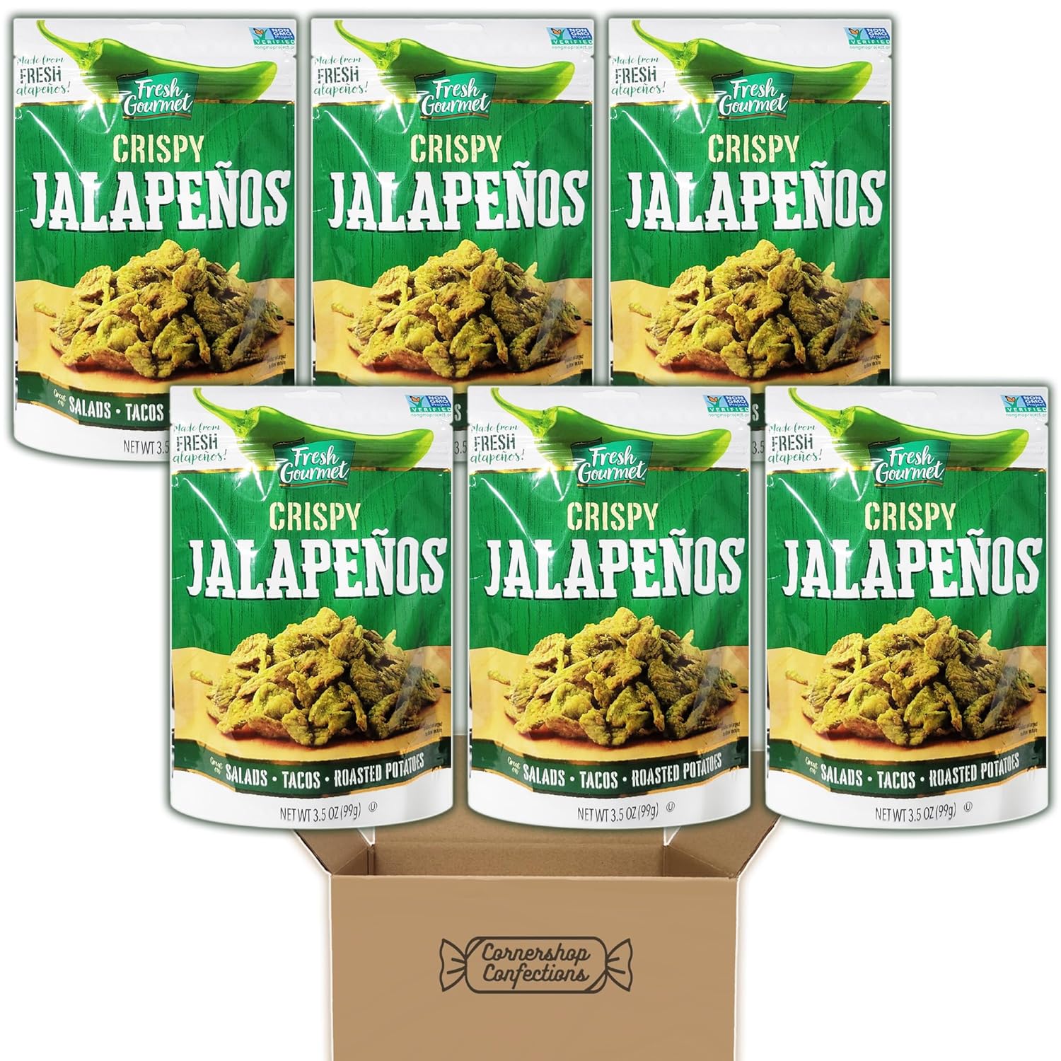 Fresh Gourmet Crispy Jalapenos Bulk Pack 6 Individually