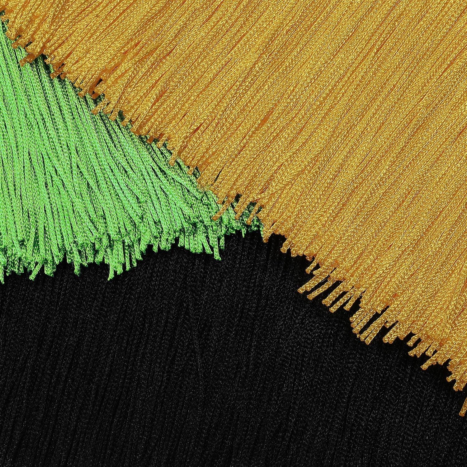 Waydress 6 Rolls/12 Yards Fringe Trim Lace Polyester Multi-Colored Fringe Tassel Lace Trim Ribbon for Home Accessory DIY Sewing Crafts Clothing Curtains Decor(4 Inch,Bright Color)