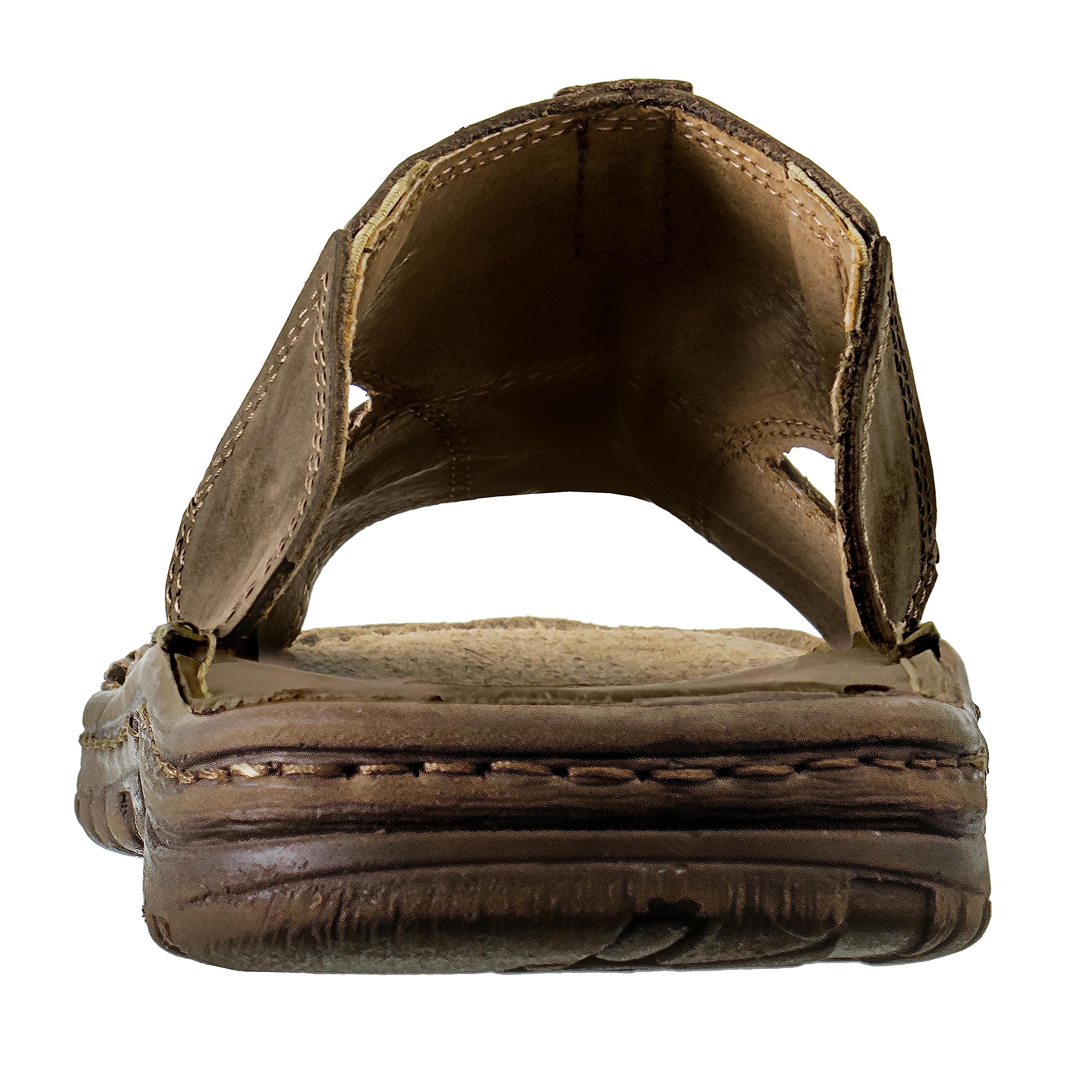 ESTRO Sandalias Hombre Verano Cuero - Sandalias Hombre Cuero Chanclas Piel con Suela Goma Antideslizante s1