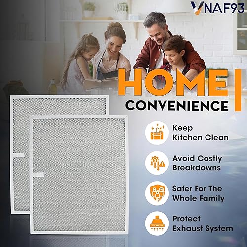 Miniatura 9 de Paquete de 2 filtros de grasa BPS1FA30 actualizados de 30,5 cm x 35,6 cm compatibles con campanas extractoras Broan Allure, reemplazan los filtros