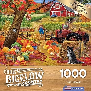 Lafayette Puzzle Factory Chris Bigelow 1000 PC Jigsaw Puzzle - Fall Harvest, Multi-Colored